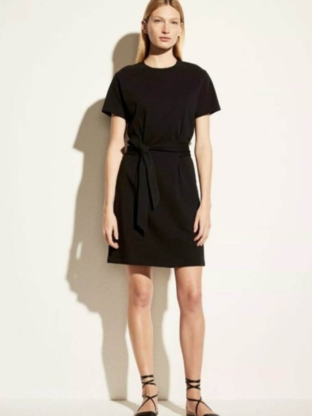 Vince Black Knot T Shirt Dress